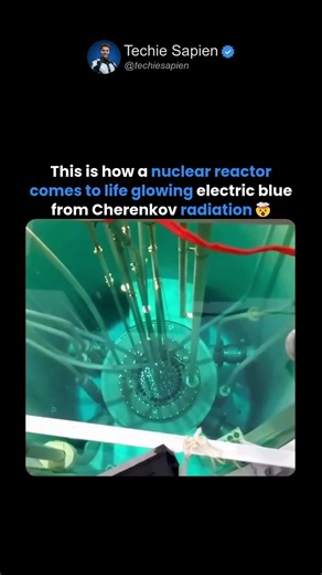 Nuclear Reactor Startup Reveals Stunning Electric Blue Cherenkov Glow 🤯