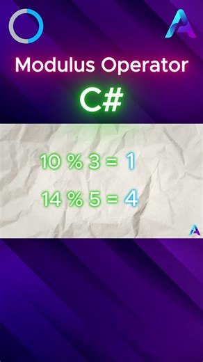 Modulus Operator in C# in 40 Seconds (%)
