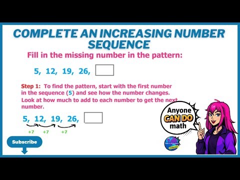 Complete An Increasing Number Sequence