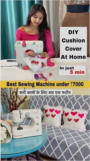 5 minute pillow covers #diy #cushion #trending #viral #ytshorts #sewing #designer #sewingmachine