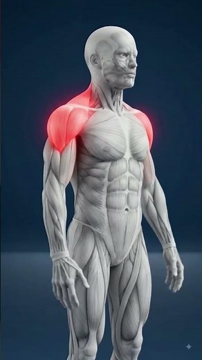 Anatomy of a Lateral Raise - Glowing Muscle Visualization#LateralRaise #WorkoutAnatomy #Fitness
