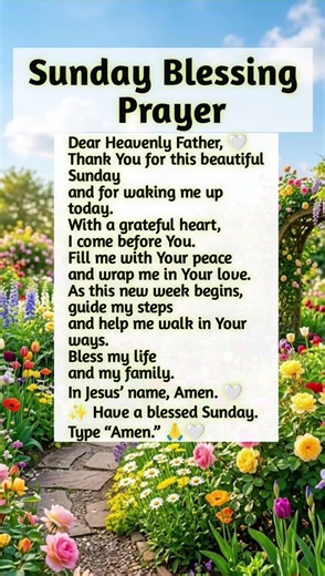 Sunday Blessing Prayer 🙏🤍 | Start Your Week with God#shorts #prayer #jesus #christianprayer