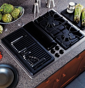 GE Profile™ Built-In Downdraft Gas Modular Cooktop|^|JGP979SEFSS