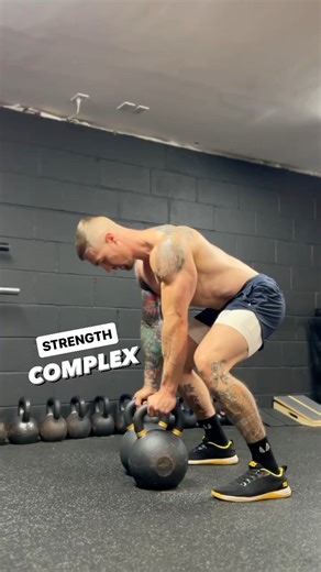 🔥HEAVY Kettlebell Strength Complex ➡️ This entire sequence = 1 rep. Do 3 reps and 3-4 total sets with 2-3 minutes rest in between sets ➡️ Lift as heavy as you can while maintaining excellent technique on every rep ➡️ I’m using 106 pounders #kettlebellworkout | Jtm_fit
