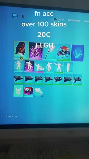 selling fn acc for 20€ #fortnite#selling#lowprice#over100skins
