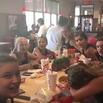 AMS TIGER CHEER: 💚💛🤍🐅🐅🐅: At Chick Fil A. Cartersville GA.