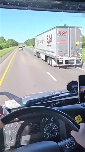 POV Highway Cruise Behind a Big Semi Truck in America #shorts