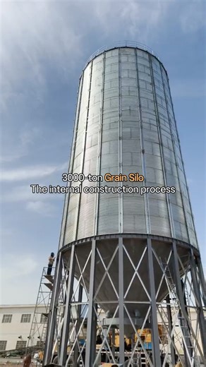 3000-ton grain silo-The internal construction process.