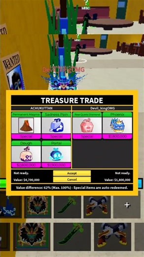 OMG😱 ADDED PERM MAGMA FOR RUBY DIAMOND! AND FREE GAMEPASS!🤪🤑😃 #roblox #bloxfruits #shorts #trending