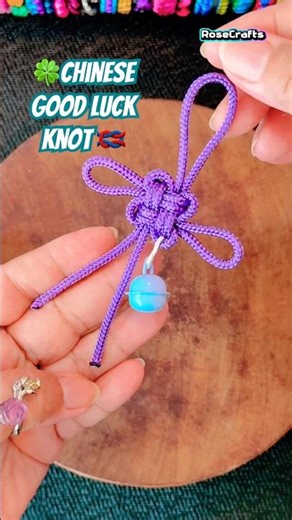 How to tie Chinese good luck knot 🍀💕 #shorts #diy #howto #knot #paracord #tutorial