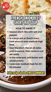 47K views · 270 reactions | French Onion Beef Short Rib Soup 暈...