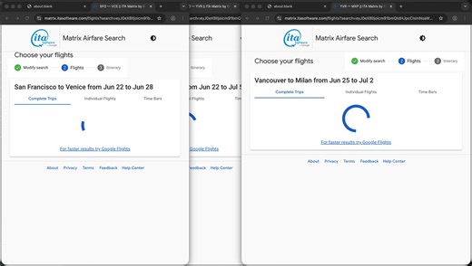You can just do things: Codex set up Chrome automation scripts to extensively search flights with ITA matrix (~200 possibilities, after choice of outbound/inbound dates & destination airport & booking method)