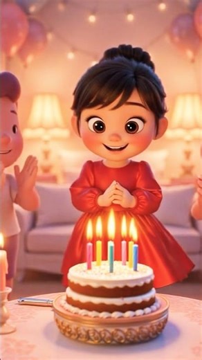 Mimi’s Cute Cake Cutting 🎂💖 | Adorable Animated Short #ai #shorts #cartoon #cute