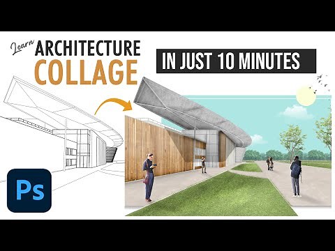 Post Digital ARCHITECTURE COLLAGE with Photoshop 2025 | Learn in 10 Minutes!