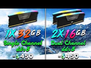 1x32GB DDR5 vs. 2x16GB DDR5 | Single Channel vs. Dual Channel RAM Test | How BIG is the Difference?