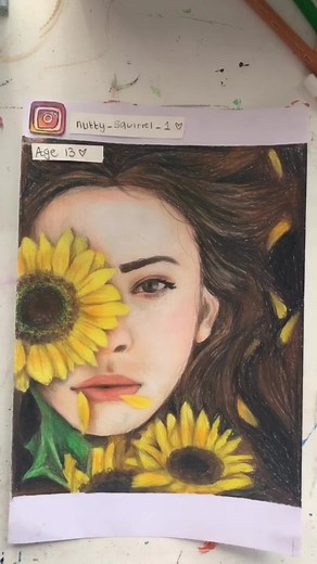 Sunflower drawing 🌻what’s your favourite flower? 💛 #art #youngartist #fyp #artist #artwork #drawing #draw #sunflower #yellow #foryoupage #xyzbca