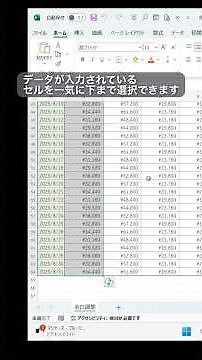 Excelで地味に使う！セルの範囲選択を一発で！#エクセル #エクセル初心者 #excel #事務職 #エクセル時短術#エクセル仕事 #エクセル便利技 #エクセルスキル#パソコン初心者