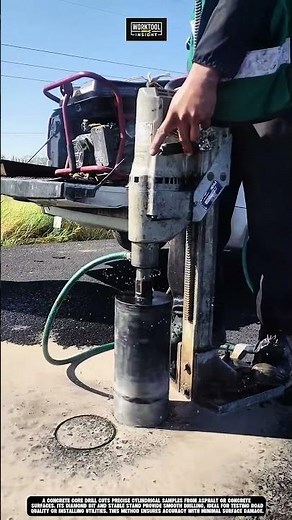 Drilling asphalt cores using Work tool concrete core drill #tool #worktool