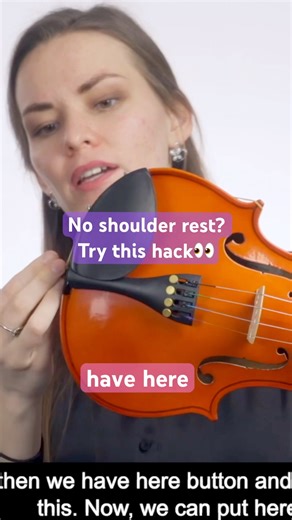 No shoulder rest? Try this DIY hack with a towel + elastic band #violin#violintips #learnviolin