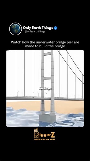 Only Earth Things on Instagram: "Engineers build underwater bridge piers by first creating cofferdams or caissons — watertight enclosures that allow workers to excavate and pour concrete below the water’s surface. Once sealed and drained, reinforced concrete is placed layer by layer to form deep, solid foundations that anchor the entire bridge. It’s a perfect balance of precision, pressure control, and underwater engineering mastery. #biggerz #BridgeConstruction #UnderwaterEngineering #Infrastru