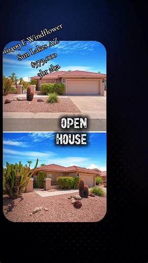#CapCut #RealRecoveryRealtor #SunLakesAZ #sunlakesrealtor #sellersagent 📍 OPEN HOUSE 10409 E Windflower Ct, Sun Lakes, AZ 85248 🗓 Friday, Jan. 9th ⏰ 1:30–4:30 PM ✨ Come tour this stunning, fully-updated 3-bed, 2-bath home w/ 2,116 sq ft of living space — all in the gorgeous Sun Lakes lifestyle community! Resort-style amenities, golf, pools, walking paths, and that Arizona sunshine 🌞 — it’s basically free vacation vibes. � Trulia Real Estate Search 1 🏡 Why swing by: • Spacious flow vaulted ce