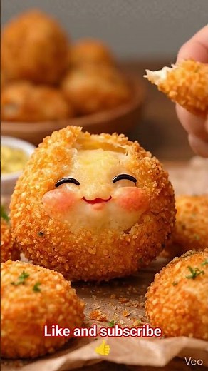 Crispy Fried Cheese Ball ASMR 🧀 | Satisfying Cheese Pull