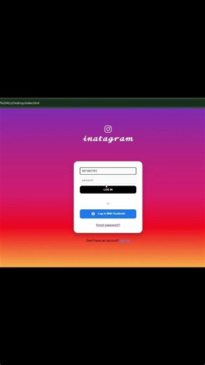 Instagram Login Page Clone using HTML & CSS | Beginner Frontend Project | Responsive UI #instagram