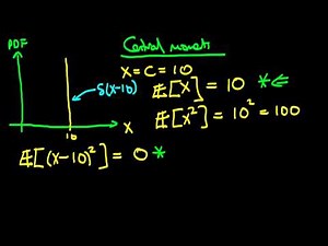 Central moments of a random variable
