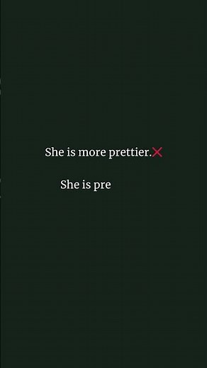 More Prettier? 🤔 #englishmistakes #grammar