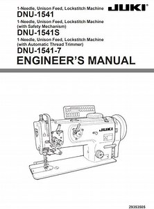 Juki DNU-1541, DNU-1541S & DNU-1541-7 Engineer's Service Manual Industrial Sewing Machine Pdf in English Instant Download Complete Guide - Etsy