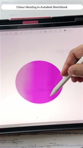 How to Blend Colours in Autodesk Sketchbook style2 #reels #short