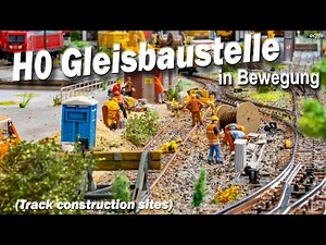 Moving H0 train construction site (including assembly instructions)