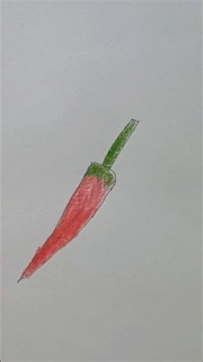 how to draw a chilli #drawing#fruitdrawing