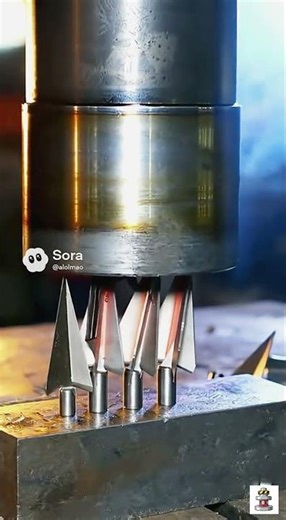 Crushing Powerful arrows with hydraulic press #presspower #hydraulicpress #ai #shorts #new