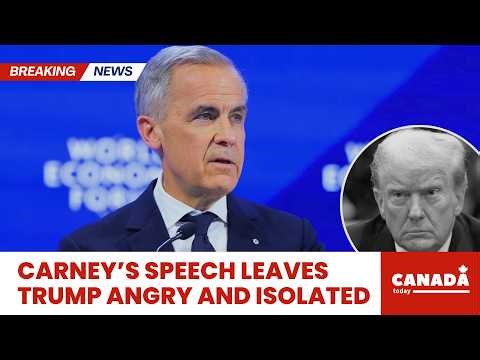 JUST IN: Carney's EXPLOSIVE Anti-Trump Speech Gets Standing Ovation in Switzerland