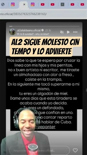 AL2 MOLESTO FEO CON TEMPO! #conlamochaenlamano #cubanosennewyork #al2elaldeano #tempo #rapcubano