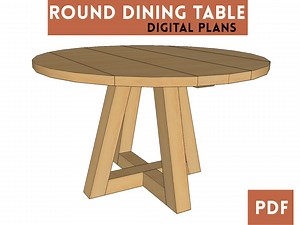 Round Dining Table - Digital Plans - Etsy Australia