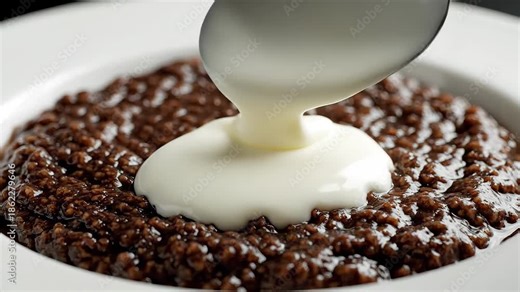 Decadent Chocolate Tapioca Pudding with Cream A Spoonful of Comfort and Indulgence Perfect for Dessert Lovers Seeking a Rich and Creamy Treat.