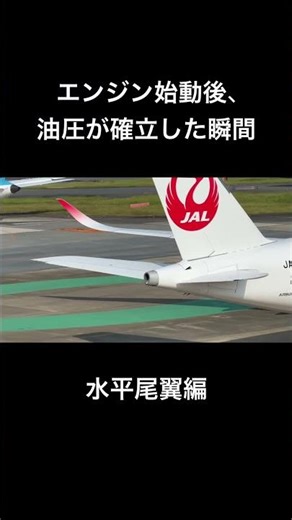 【水平尾翼編】エンジン始動後、油圧が確立した瞬間 #a350 #jal #福岡空港 #空活