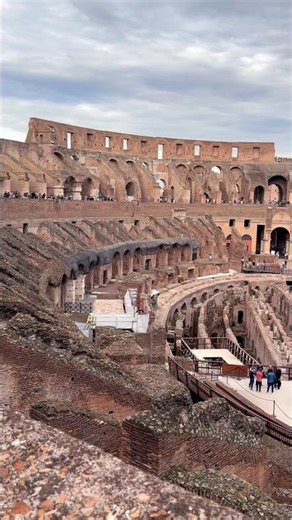 Inside the Roman colosseum amphitheater.