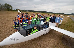 Segelfliegen in Löchgau: Beste Aussichten  in 300 Metern Höhen