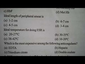 MLT question answers// Haematology