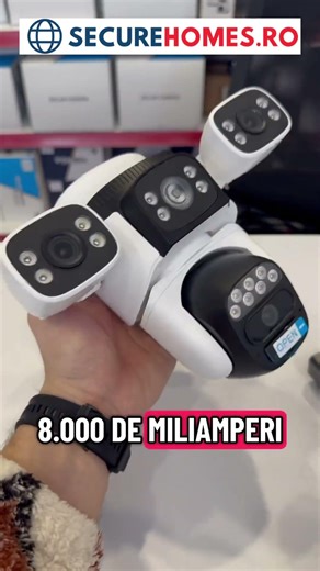 Camera Supraveghere 4G cu cartela SIM 3 Lentile Panou Solar 8W si baterie de 8000mAh #camera4g #cctv