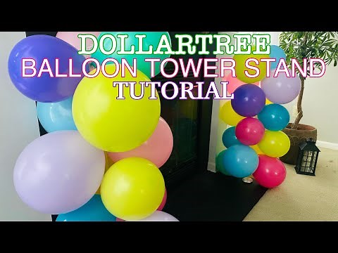✨DollarTree Balloon Tower Stand Tutorial!✨