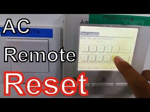 How to Reset Touch Screen Central Remote Controller Mitsubishi Heavy Industries Air Conditioner