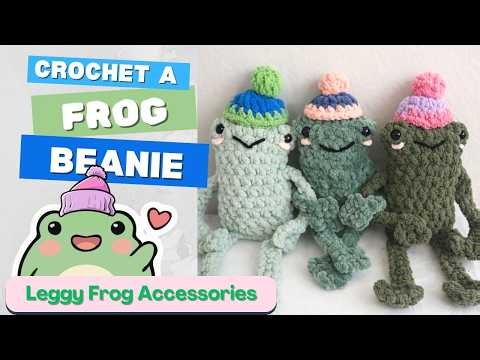 Crochet Frog Hat Tutorial 🐸 | Leggy Frog Beanie Tutorial | How to Crochet a Frog Winter Hat