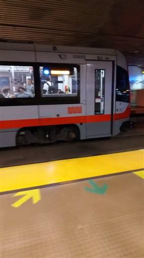 SF Muni 2-Car Siemens S200 LRV4 Train 2015+2066 on Line K Ingleside Arrives at Forest Hill Station