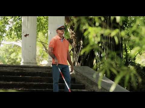 blind man walking visually impaired people and everyday life