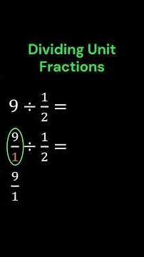 Divide Unit Fractions and Whole Numbers | Ziva Math #math #maths #mathematics #fractions