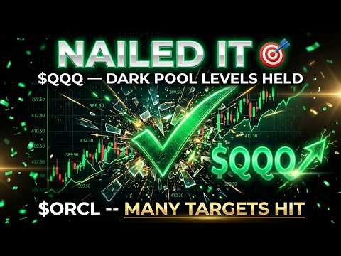 $ORCL & $QQQ Hit Multiple Targets Today | Dark Pool Reveals Institutional Moves